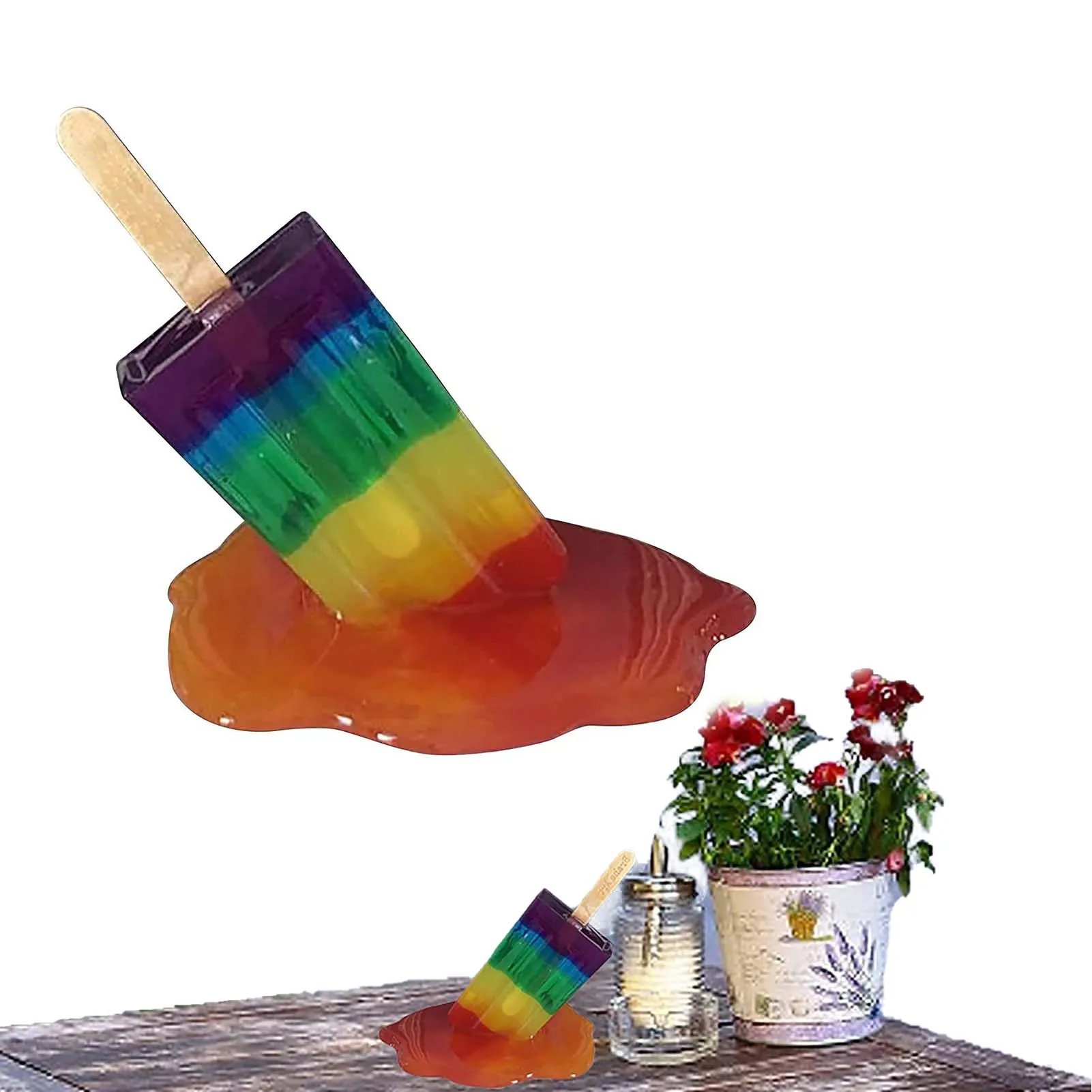 

Креативная ледяная таяющая скульптура, украшение, реалистичные полимерные Мороженые, домашний декор