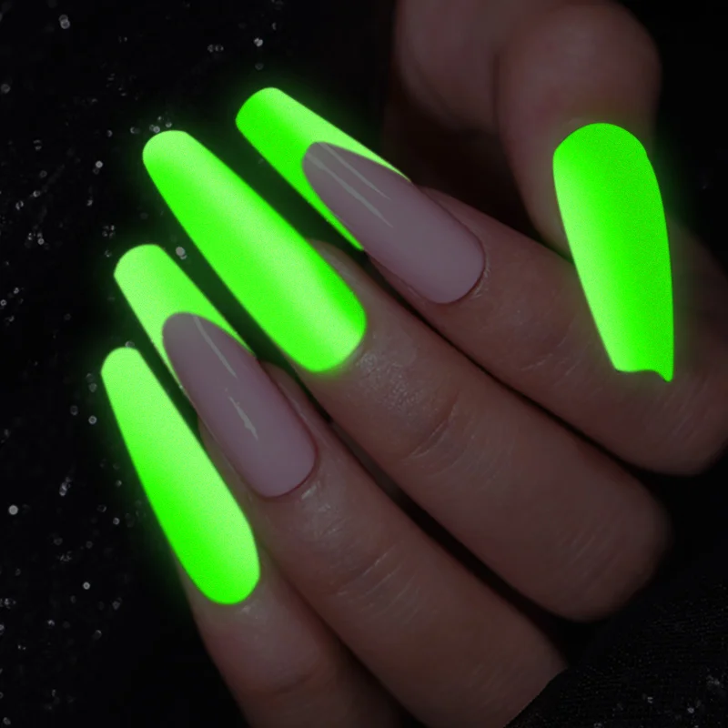 Ibdgel Fluorescent Glow-in-dark Gel Nail Polish Neon UV LED Venalisa Nail Art Soak Off Nail Polish Luminous Nail Art Gel 네일 images - 6
