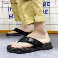golden sapling flip flops fashion street style mens slippers casual summer shoes men leisure slides thick bottom beach slipper
