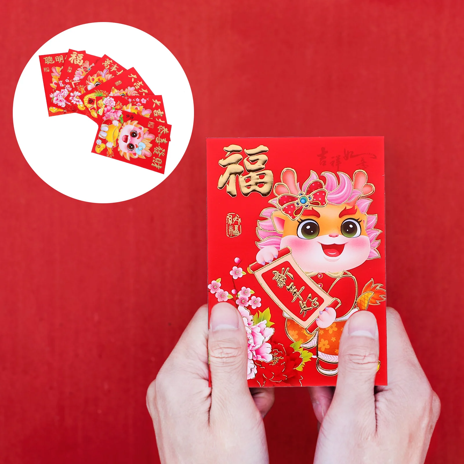 

30 Pcs Year Dragon Money Packet Envelopes Pattern New Gift Paper Red Spring Festival Chinese Style