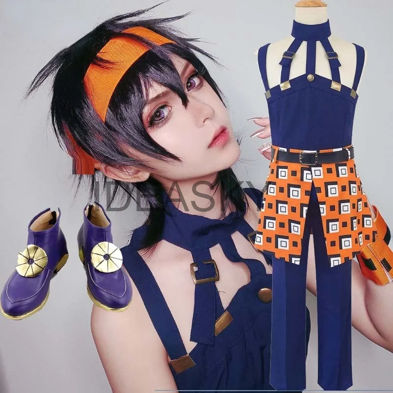 Костюм для косплея аниме невероятные приключения Джоджо костюм наряды парик