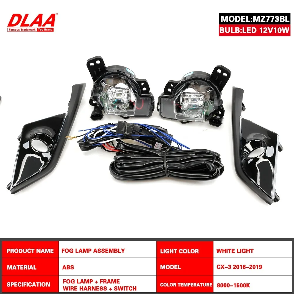 Для Mazda CX3 CX-3 2016 2017 2018 2019 DLAA светодиодный передний бампер противотуманные фары DRL