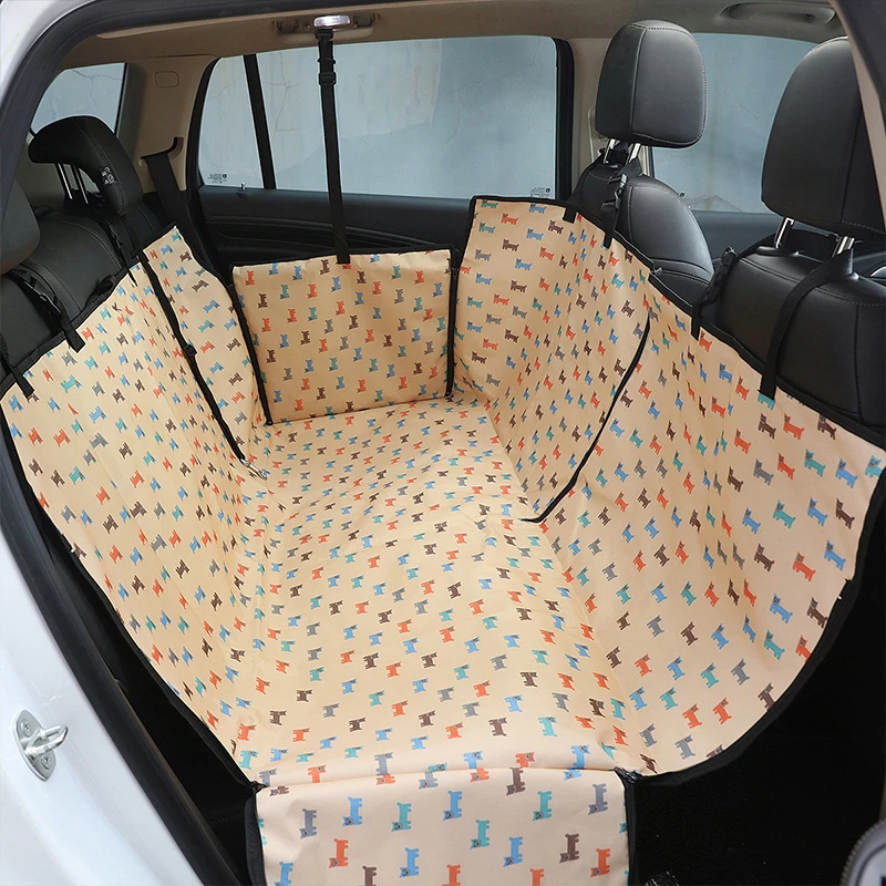 

Waterproof Pet Carriers with Paw Pattern, Car Back Seat Cover, Dog Carrier, Pet Mat, Hammock Cushion Protector, Oxford Fabric