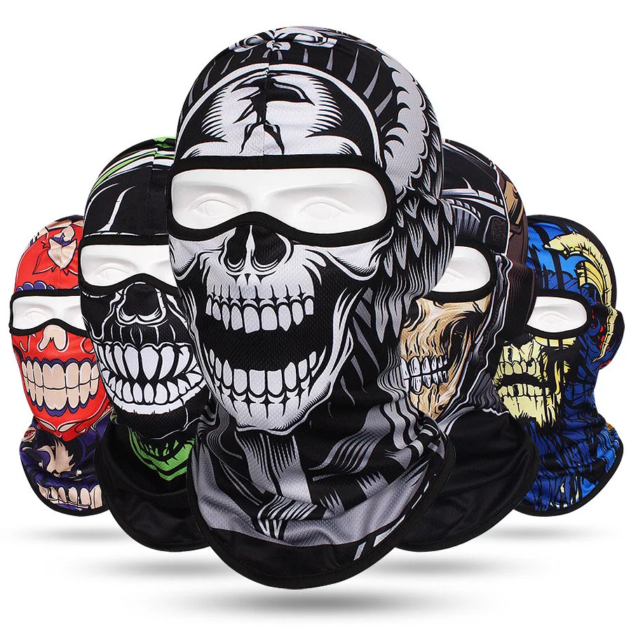 

Cycling Full Face Mask Snowboard Skull Balaclava Neck Warmer Motorcycle Men Bandana Running Scarf Ski Mask Face Cover Headwear