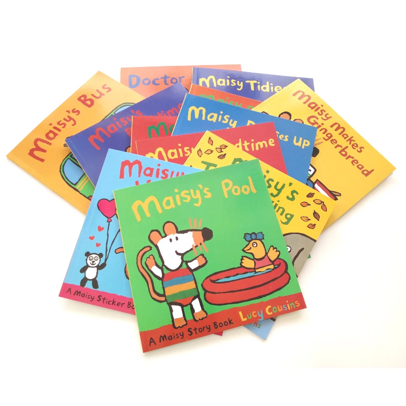 12 книг/набор Maisy Swimbag волнистая мышь англоязычная раскладка книга с изображением