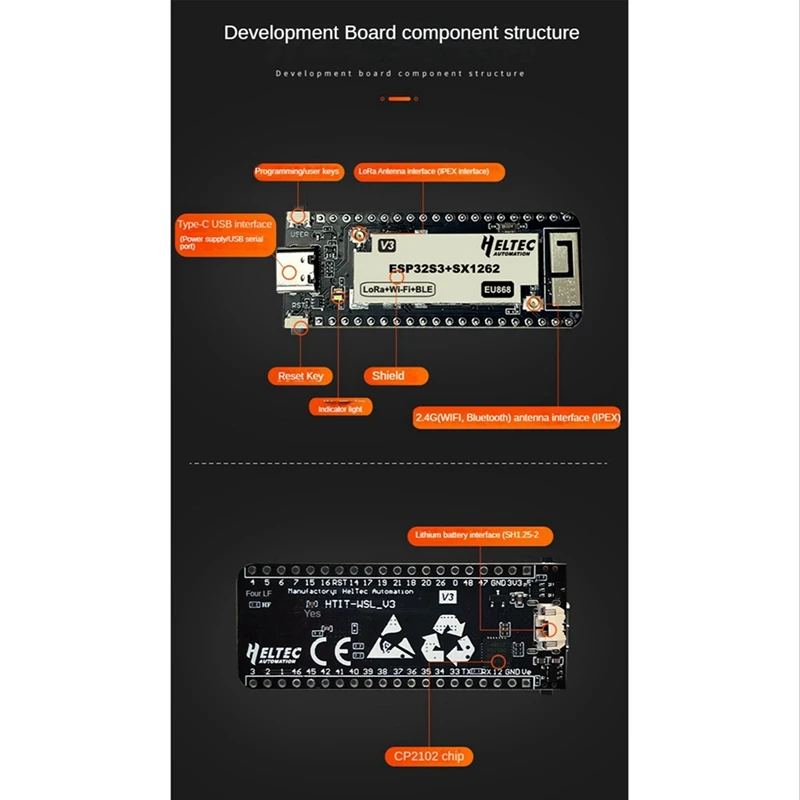 2X H ELTEC AUTOMATION ESP32 для макетной платы Lora беспроводная палка Lite V3 863/868-915/928 Гц SX1276