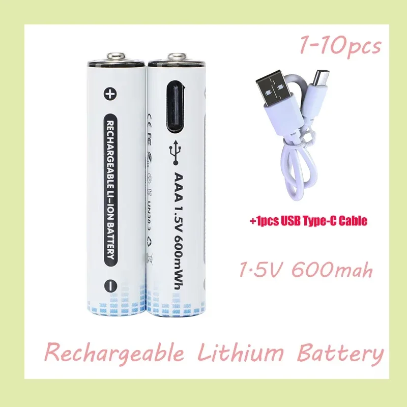 PURFIELD AAA 600 МВтч USB аккумуляторные батареи постоянный литий-ионный аккумулятор 1 5 В