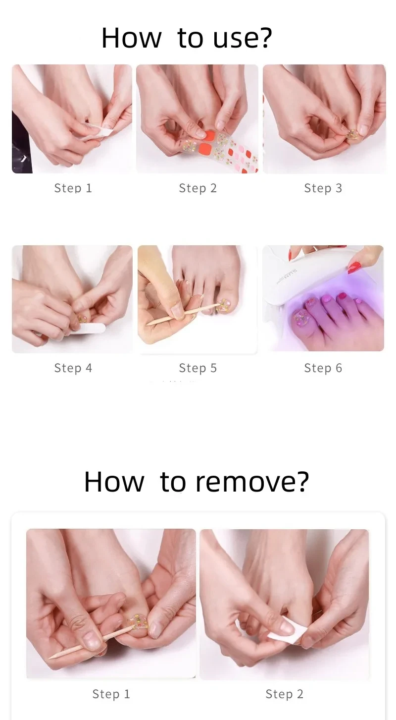 JUMEWZC одноцветные полужесткие гелевые наклейки для дизайна ногтей с 20-концами