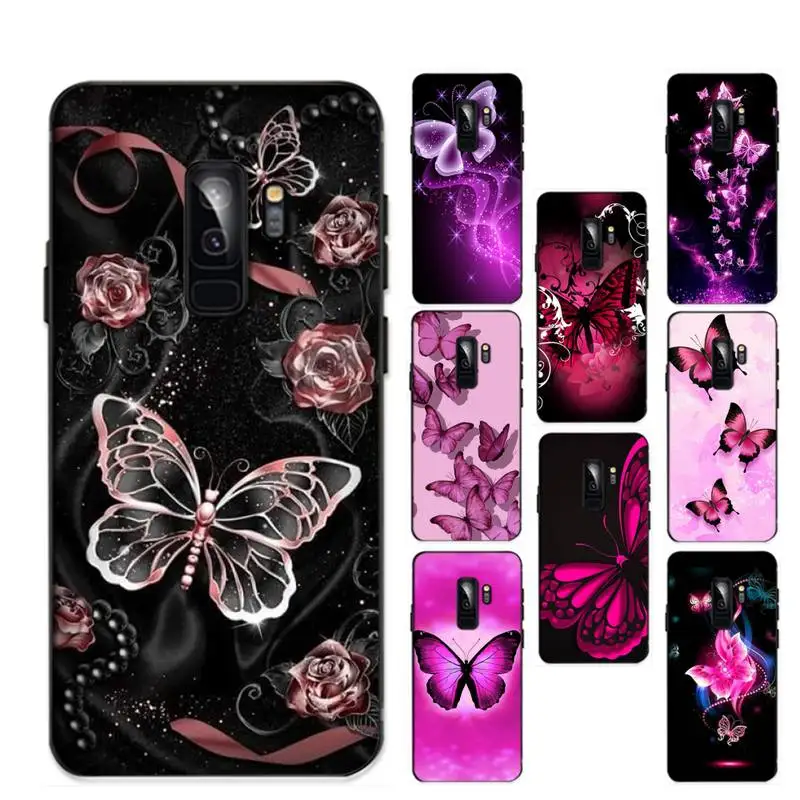 

Beauty Pink Butterfly Phone Case For Samsung Galaxy S 20lite S21 S21ULTRA s20 s20plus S21plus 20UlTRA
