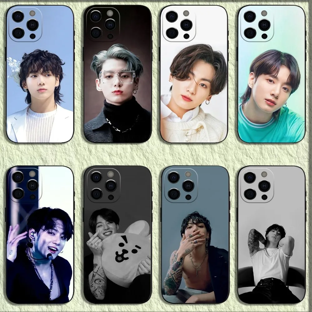 Чехол для телефона Kpop J-JungKookS-S iPhone 16 15 14 13 12 11 Pro X XS Max XR Plus Mini Soft Black Cover