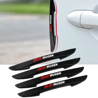 4pcs mugen logo rubber car door edge anti collision strips protector stickers for honda cr v civic accord 7 inspire fit pilot