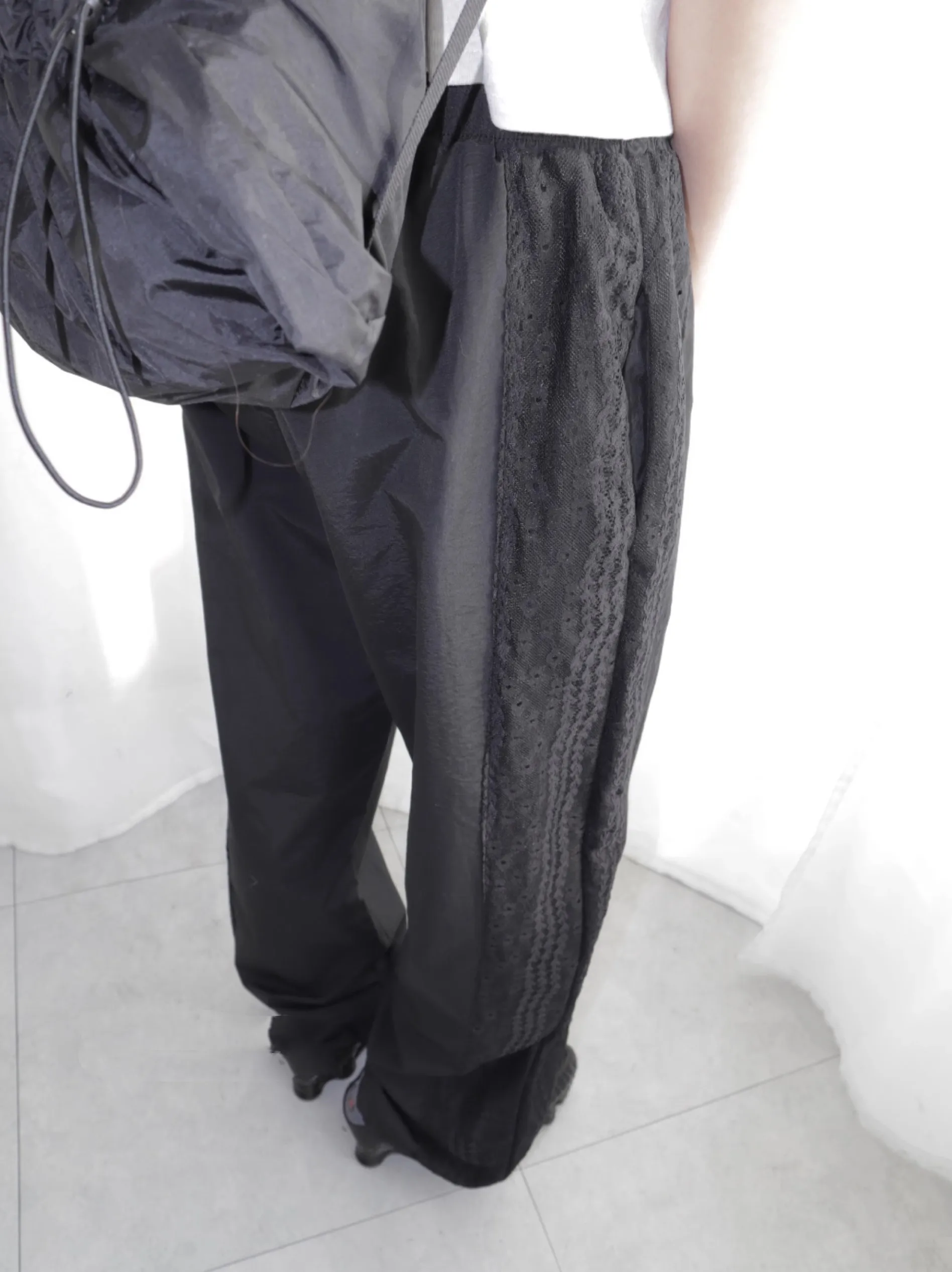 Корейские кружевные лоскутные повседневные нейлоновые широкие брюки kusхиты Etro Y2k