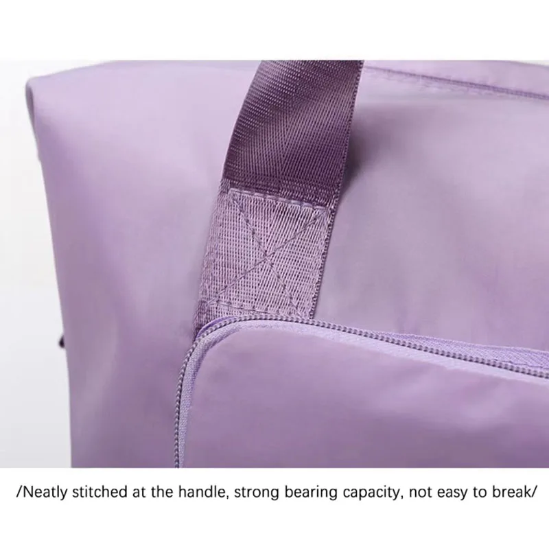 Women Travel Tote Solid Color Large Shoulder Bag Multi Functional Dry And Wet Separation Bag Sports Storage Hand Uggage Bag