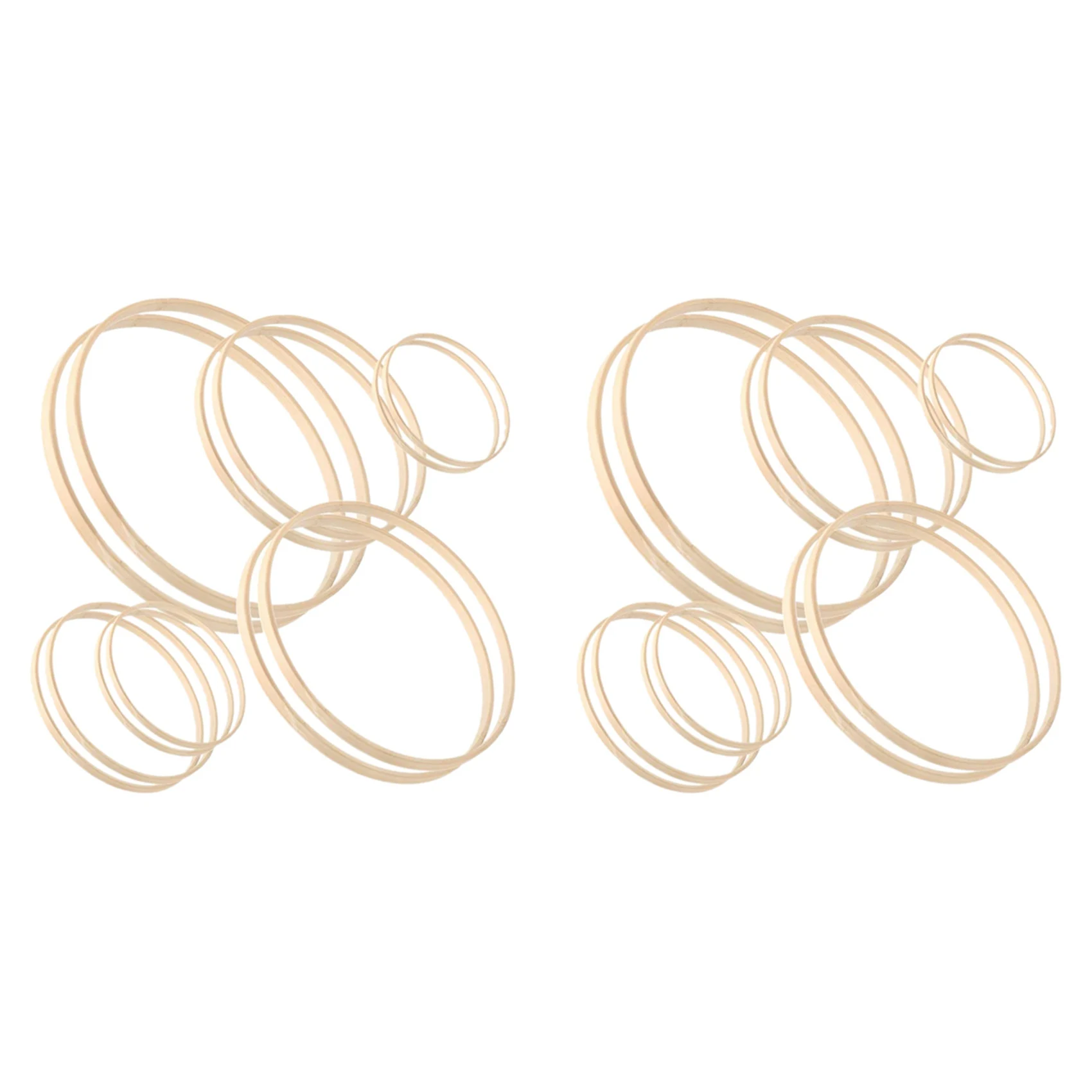 

Wreath Rings,24 Pack 6 Sizes Wooden Bamboo Floral Hoop Wreath Macrame Craft Hoop Rings for DIY Dream Catcher