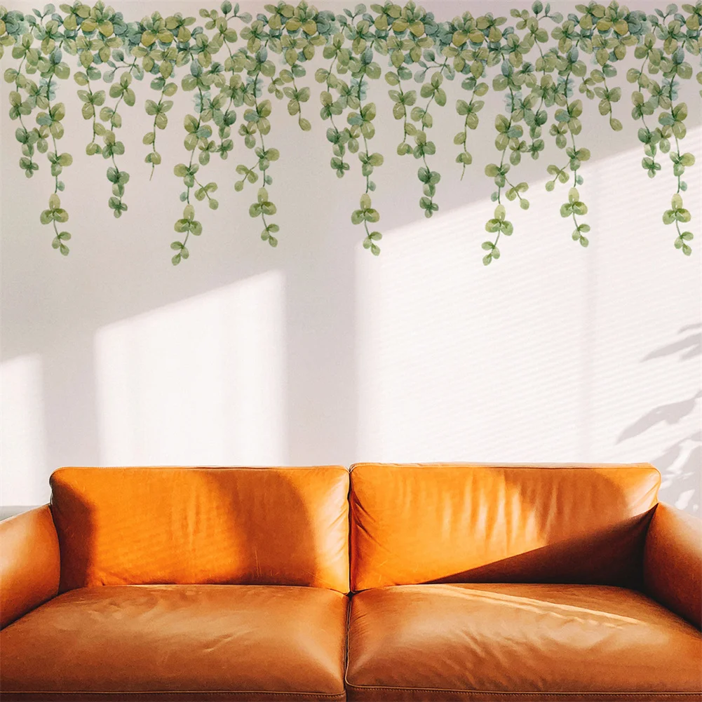 

Wall Stickers Wallpaper Leaf Stickers Fresh Green Plants Bedroom For Kids Room Bedroom DIY Home Wall Decor 30*90cm