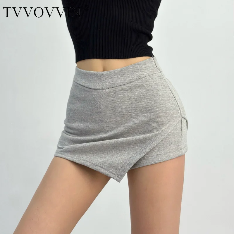 

TVVOVVIN Women's Summer Sexy Low waist Irregular Spice Girls Elastic Solid Wrap Hip Skirt Versatile Casual miniskirt 57K5