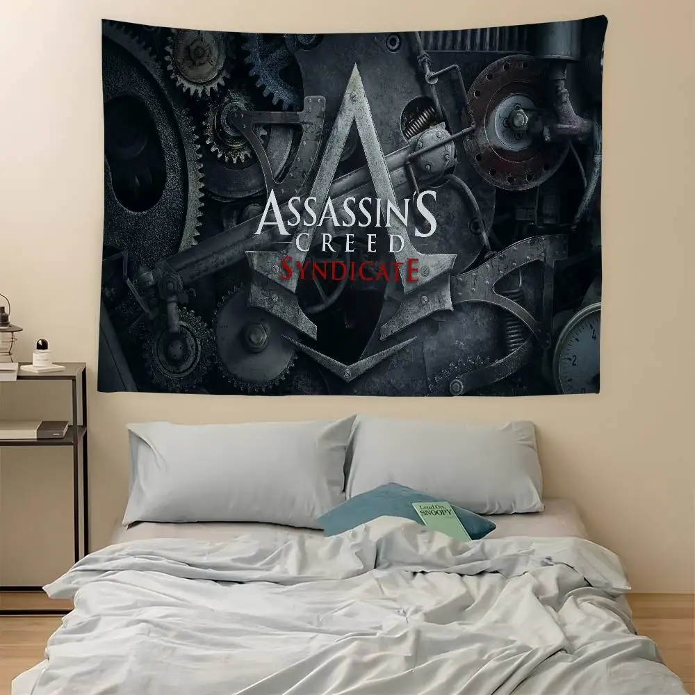 Фото Настенный гобелен с принтом Game A-Assassins C-Creeds, большой, научно-фантастический, для декора комнаты и дома, декоративное одеяло №5