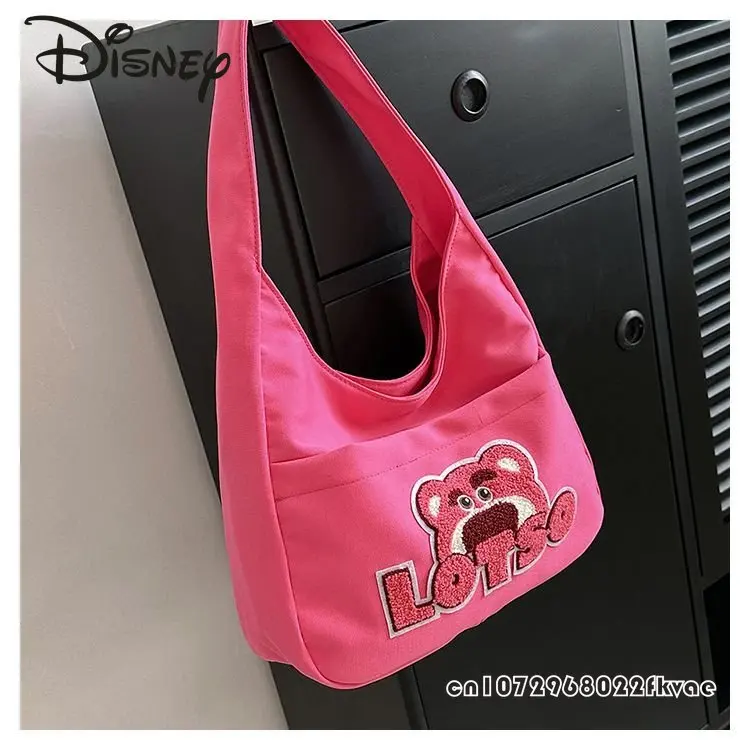 Disney Strawberry Bear 2023 Women's Shoulder Bag Fashion Portable Women's Bag Multifunctional Shopping Bag Cartoon Mobile Bag
