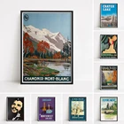 Постер для путешествий Chamonix, французская Художественная печать, французский домашний декор для гостиной, домашний декор