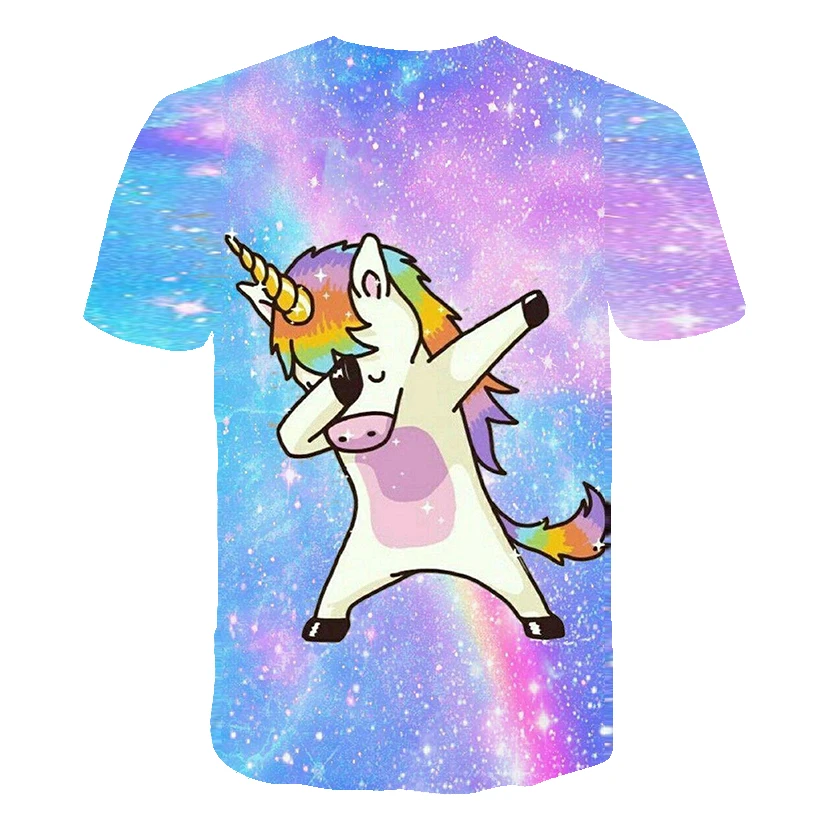 

Children Unicorn Casual T Shirts Clothing For Kids Short Sleeve Summer T Shirt Baby Boys Girls Kawaii Princess Top Clothes 4 14Y