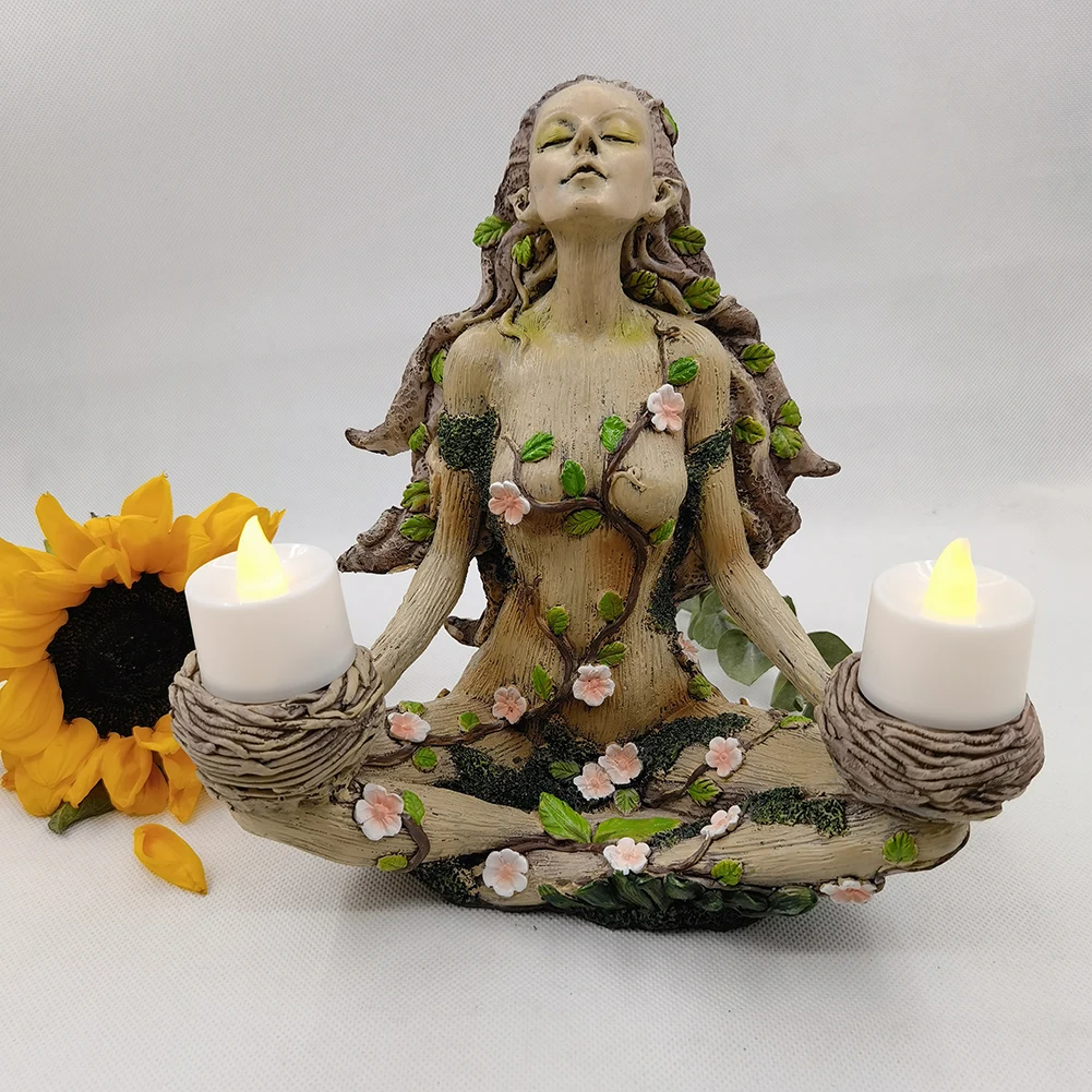 

Подсвечник в виде дерева, маленькая свеча, богиня, ведро, языческий лес, садовый двор, резиновый плот, украшение