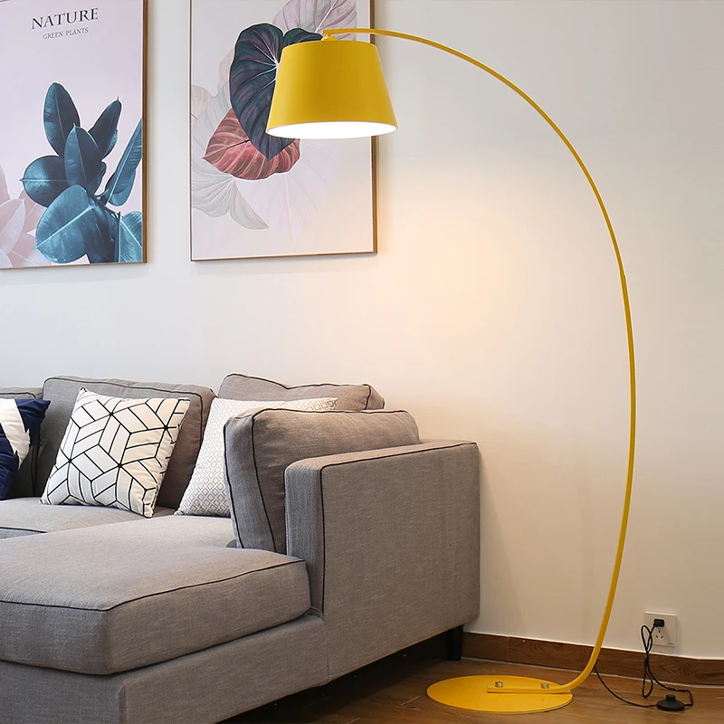 

Nordic Floor Lamp Modern Simple Remote Control LED Sofa Living Room Study Coffee Table Dimmable Stand Fishing Lamp