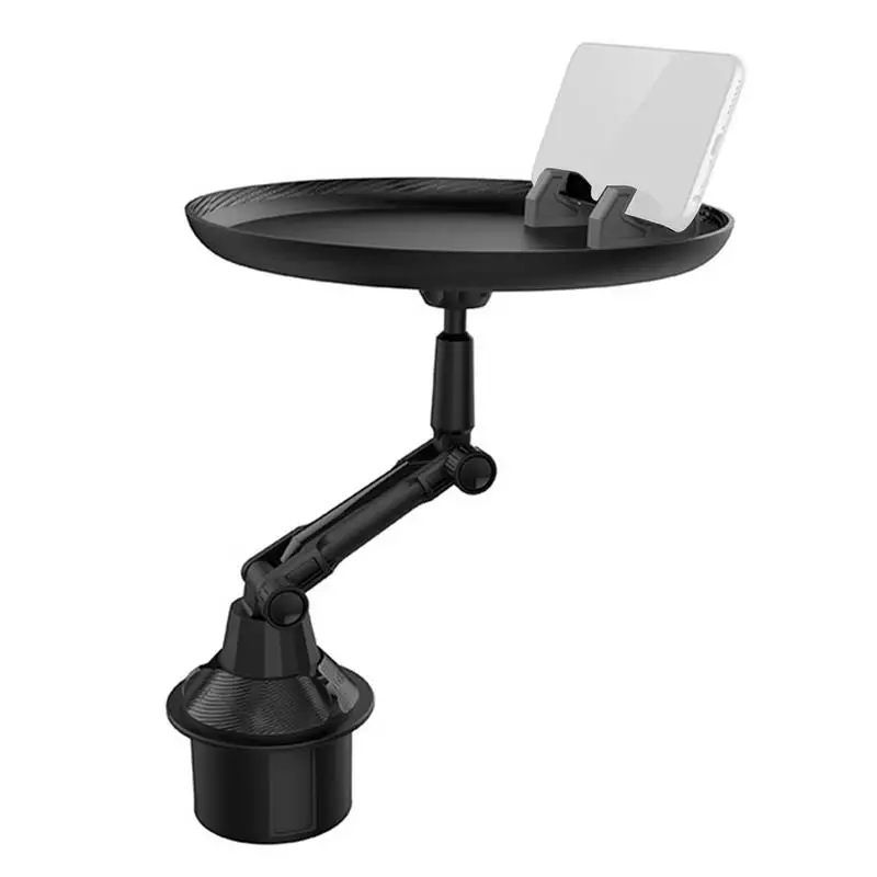 

Cup Holder Food Tray For Car 360 Rotation Car Tray For Eating Universal Adjustable Cup Tray Holder 360 Swivel Tray Fits Most
