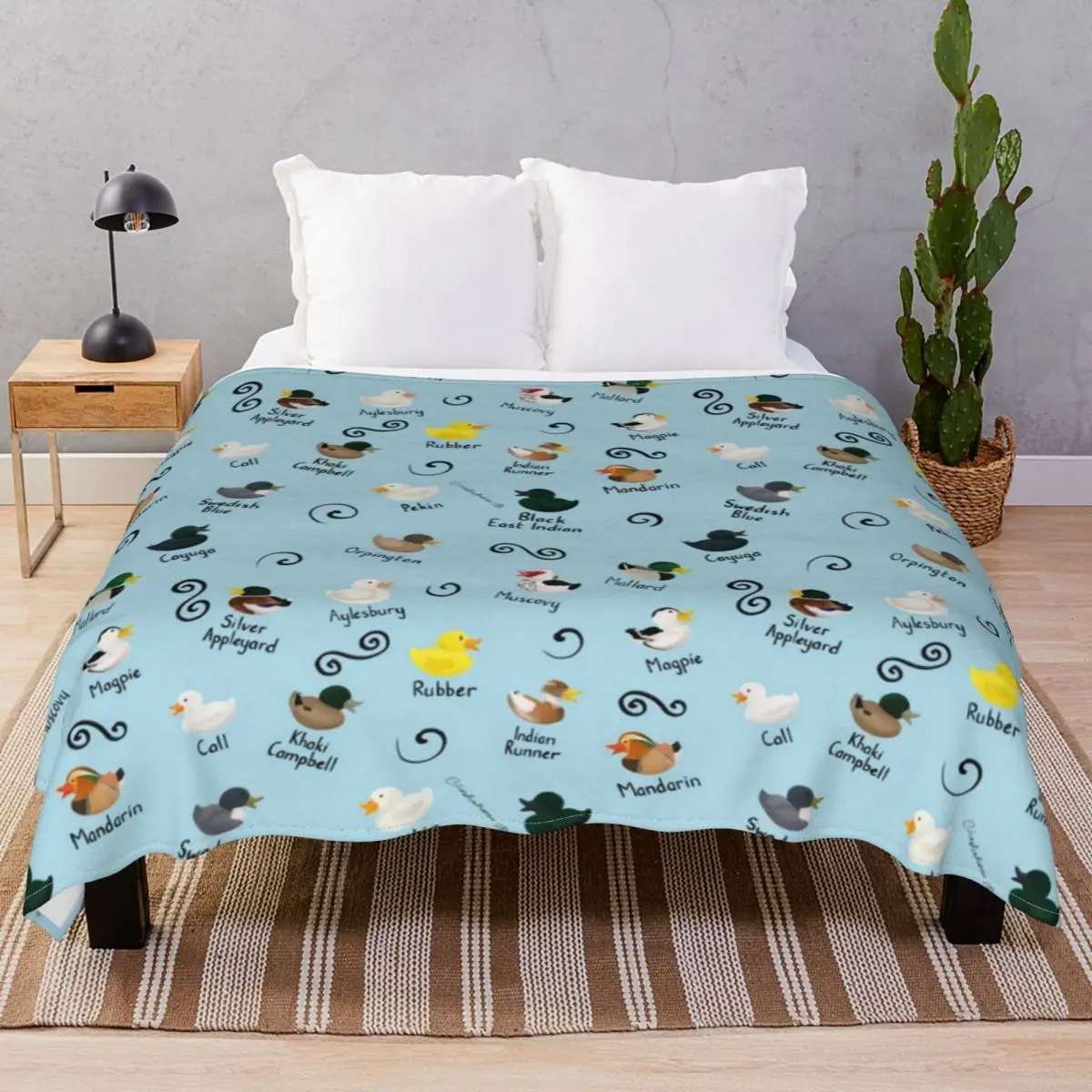 Ducks Ducks Ducks Blanket Velvet Spring Autumn Multi-function Throw Blankets for Bed Home Couch Camp Office