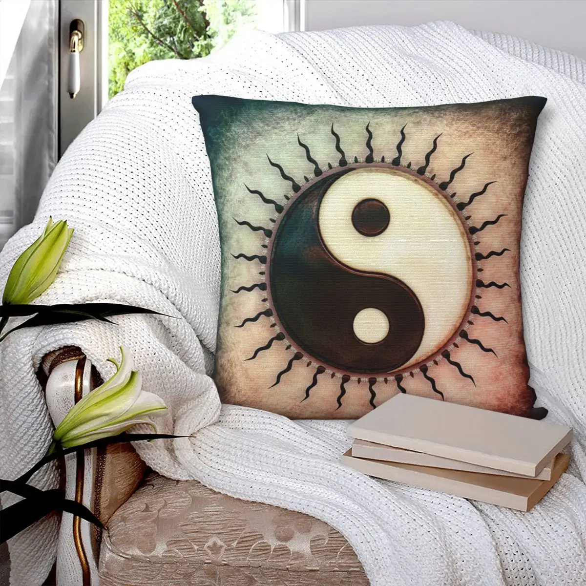 

Pin On Yin Yang Pillowcase Printed Cushion Cover Sofa Waist Pillow Pillow Cover