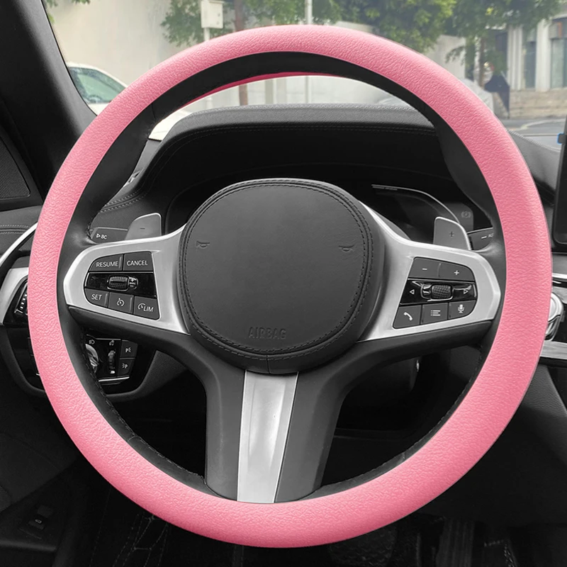 

1pcs Universal Silicone Texture Steering Wheel Cover Multi Color Soft Skin Auto Silicone Steering Wheel Glove Car Accessories