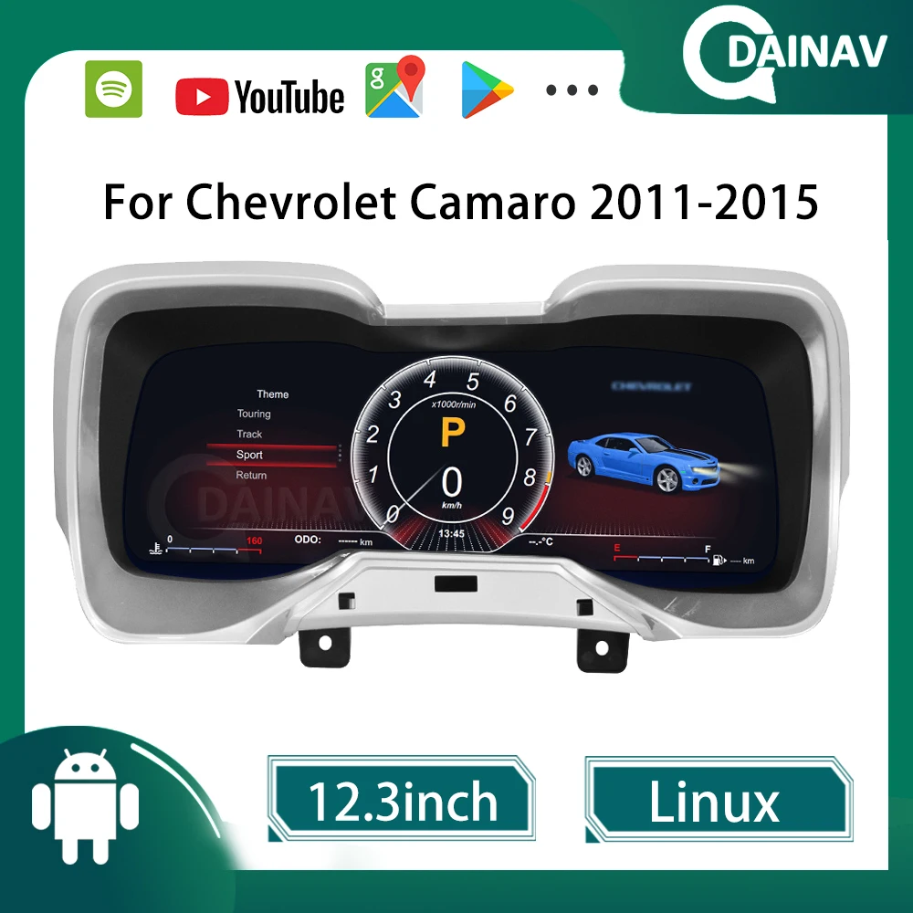 

Умный Спидометр с ЖК-дисплеем 12,3 дюйма, автомобильное радио для Chevrolet Camaro 09-15, цифровой кластер, приборная панель с виртуальной кабиной