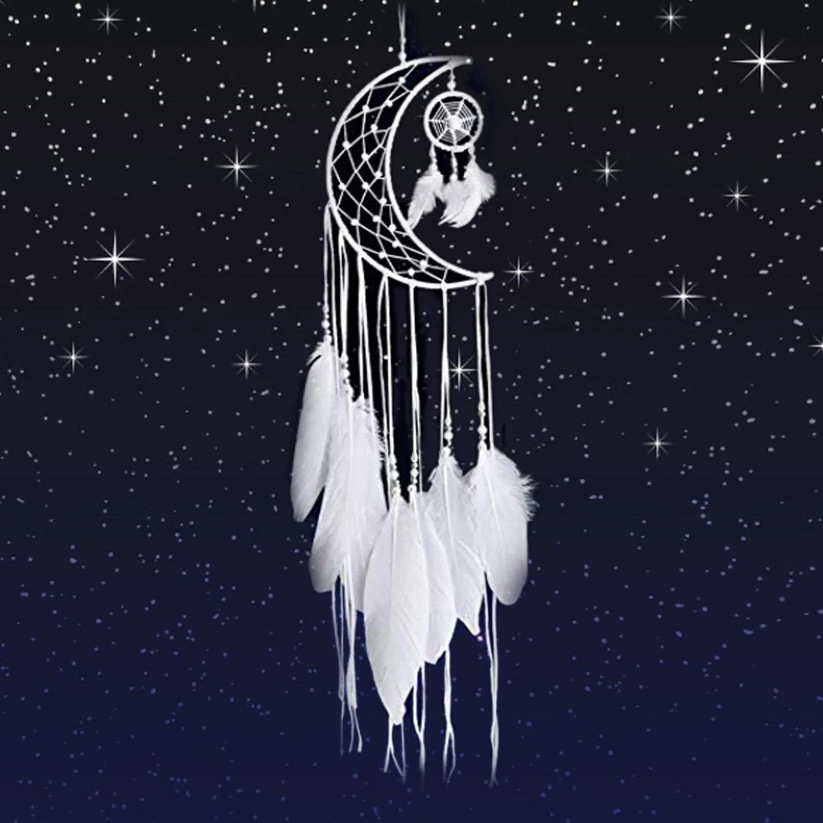 

New Dream Catcher Wind Chime Moon Dream Catchers Windbell Handmade Ornament Home Garden Decoration Dream Catcher Gifts