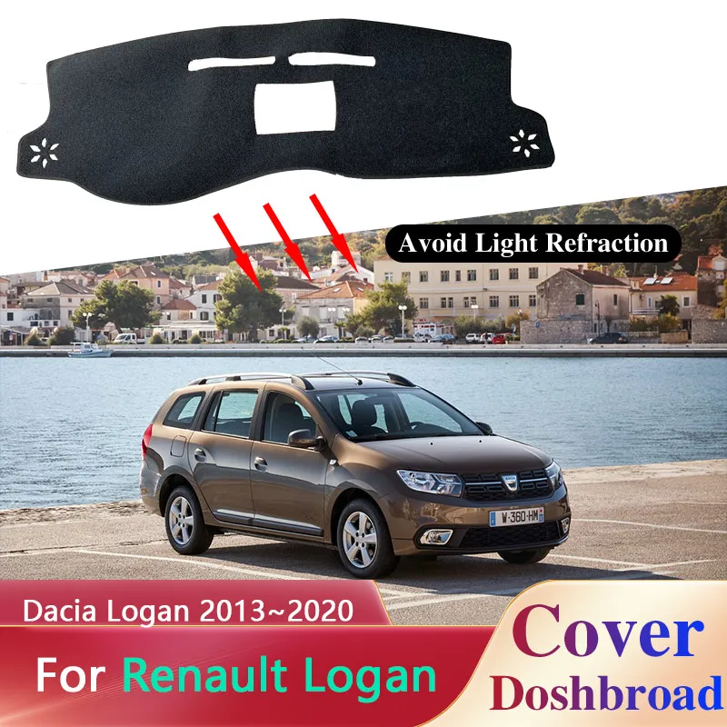 

Car Dashboard Cover Board Mat Carpet for Renault Dacia Logan Symbol MCV 2 II 2013~2020 Sunshade Pad Anti-sun Cushion Accessories