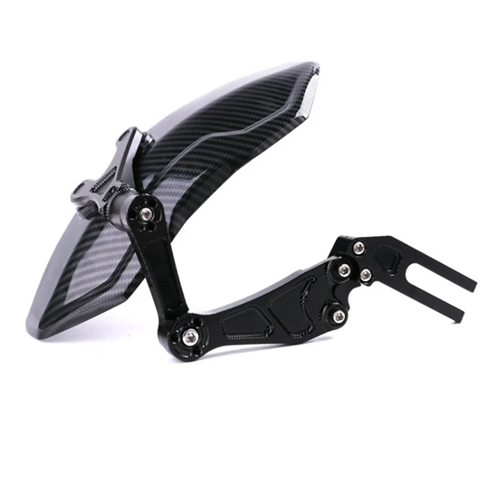 

Motorcycle Rear Fender Wheel Mudguard Carbon Fiber Splash Guard Cover with Bracket for Tires Below 14 Inch, MF060-B