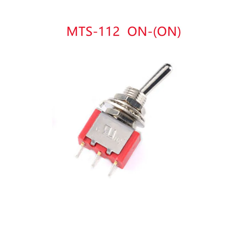 

Красные мини тумблеры MTS-112 6A/125V 3A/250V AC 1/5 шт