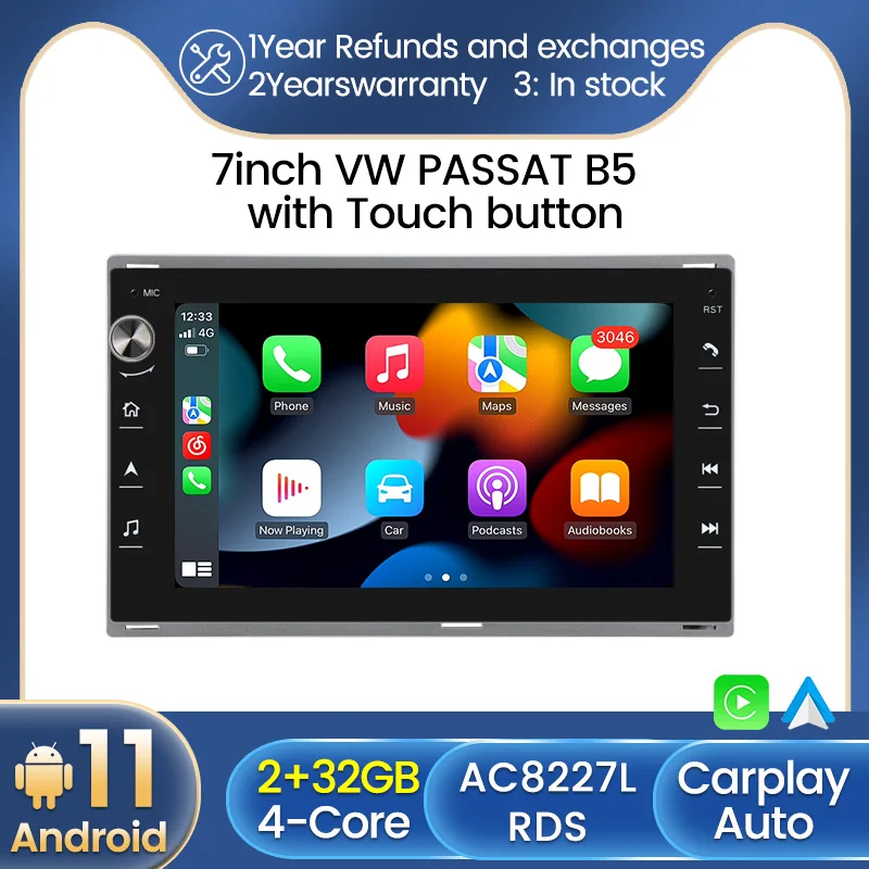 2 din Android 11 Carplay автомобильное радио GPS мультимедийный плеер для VW Volkswagen GOLF
