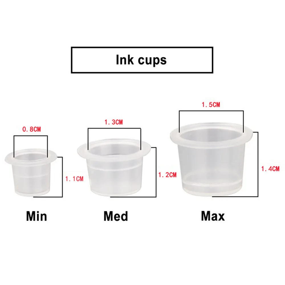 100 шт. одноразовые пластиковые микроблейдинговые чернила для татуировок |
