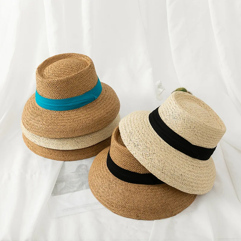 

Ins Holiday Straw Hat Fashion Elegant Temperament Sunshade Hat You Travel In England wide-brim Hats Women Summer Straw Fashion E