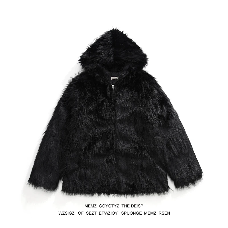 Memz Новое пальто с хлопковой подкладкой из искусственного лисьего меха мужская