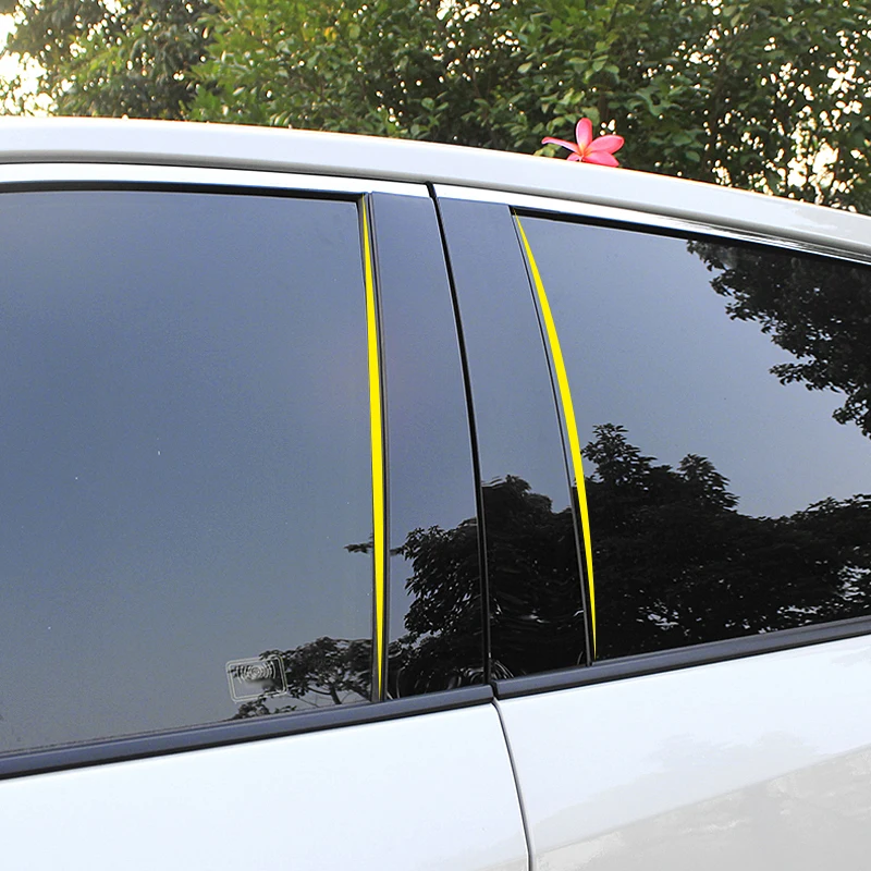 10 шт. накладки на автомобильные окна BC колонку наклейки аксессуары для Toyota RAV4 XA50