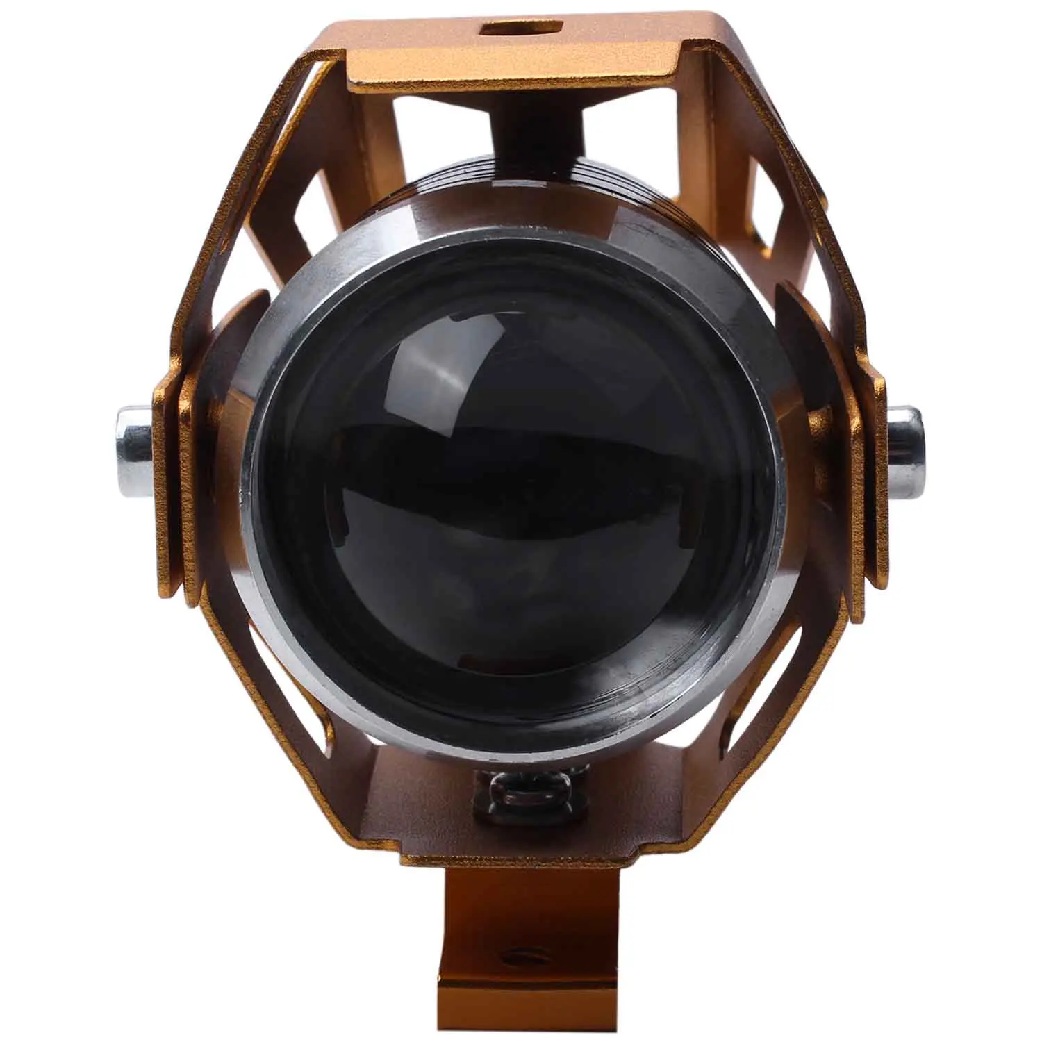 

2 x 10W U5 Motorbike Motorcycle LED Headlight Fog Spotlight Stop Handlebar Switch - gold