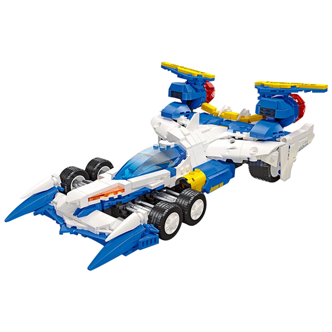 

706 шт. + сборка «сделай сам» статическая сине-белая дорожка F1 спортивная машина мелкие частицы строительные блоки Набор для мальчиков модель...