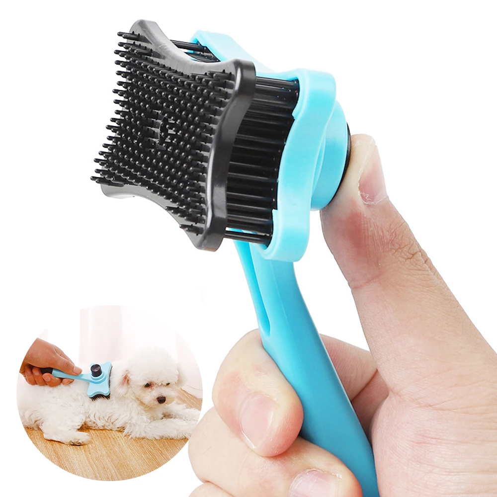 

Многоцветная Расческа для питомцев, расческа для груминга собак, массажная мягкая щетка из пластика для выпадения меха, инструменты для ухо...