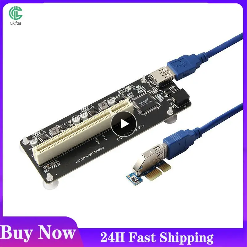 

2023 Expansion Card Dual Pci/single Pci Usb 3.0 Extender Pci-e Pci Express Riser Card New Adapter Portable Plug And Play Riser