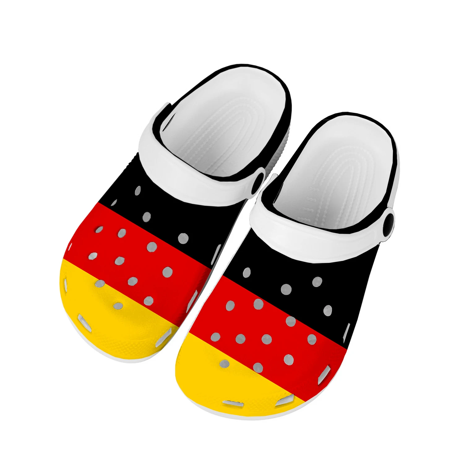

German Flag Home Clogs Custom Water Shoes Mens Womens Teenager Germany Shoe Garden Clog Breathable Beach Hole Slippers
