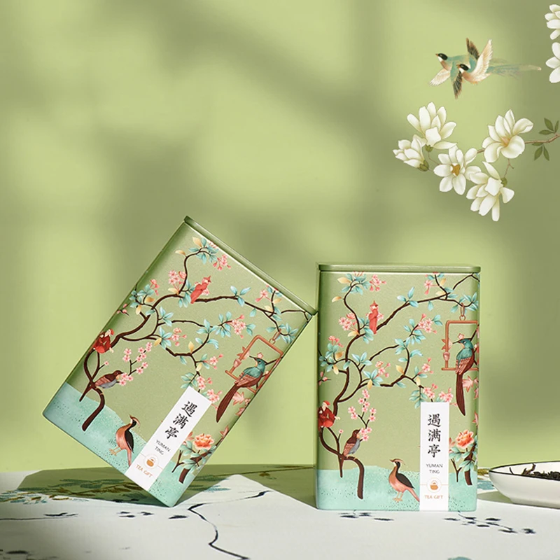 Чайная канистра в китайском стиле влагостойкий Железный контейнер винтажный