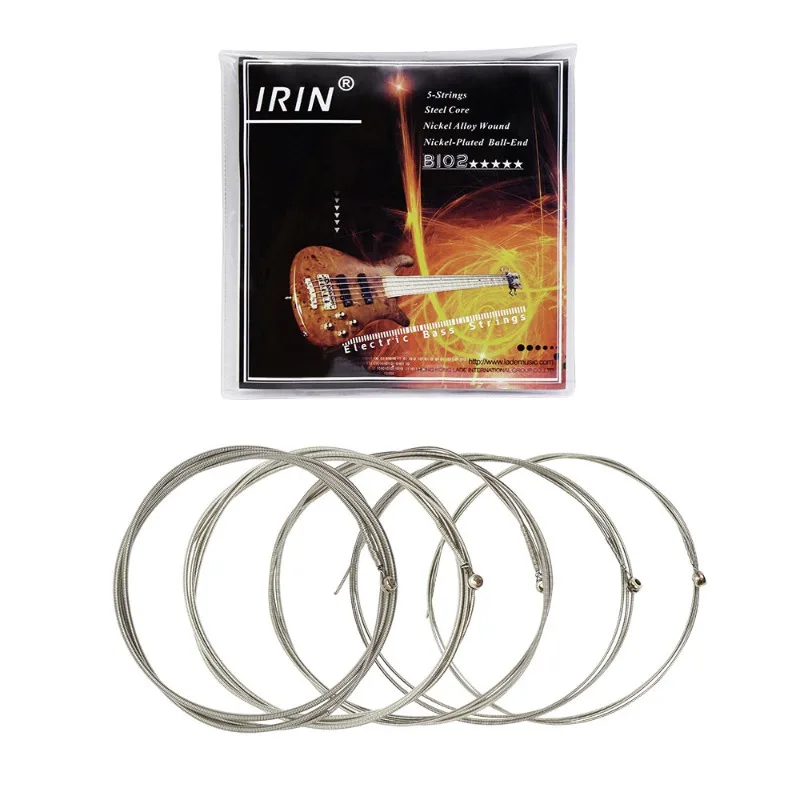 

Spot IRIN B102 Electric Bass String Steel Core Nickel Alloy Wrapped Bass Set String Five String Electric Bass String