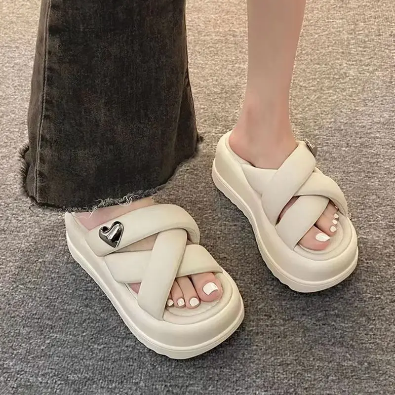 Sandals Summer Women's Slippers Platform Sandals Outdoor Thick Street Beach Slippers Flip Flop Garden Shoes