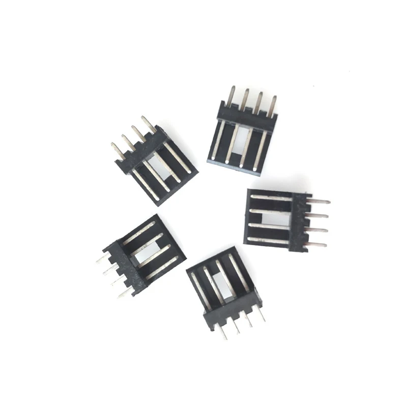 

10pcs/lot PC FDD 4Pin Floppy Socket Male Plug DIY Terminal 2.55mm Space Black
