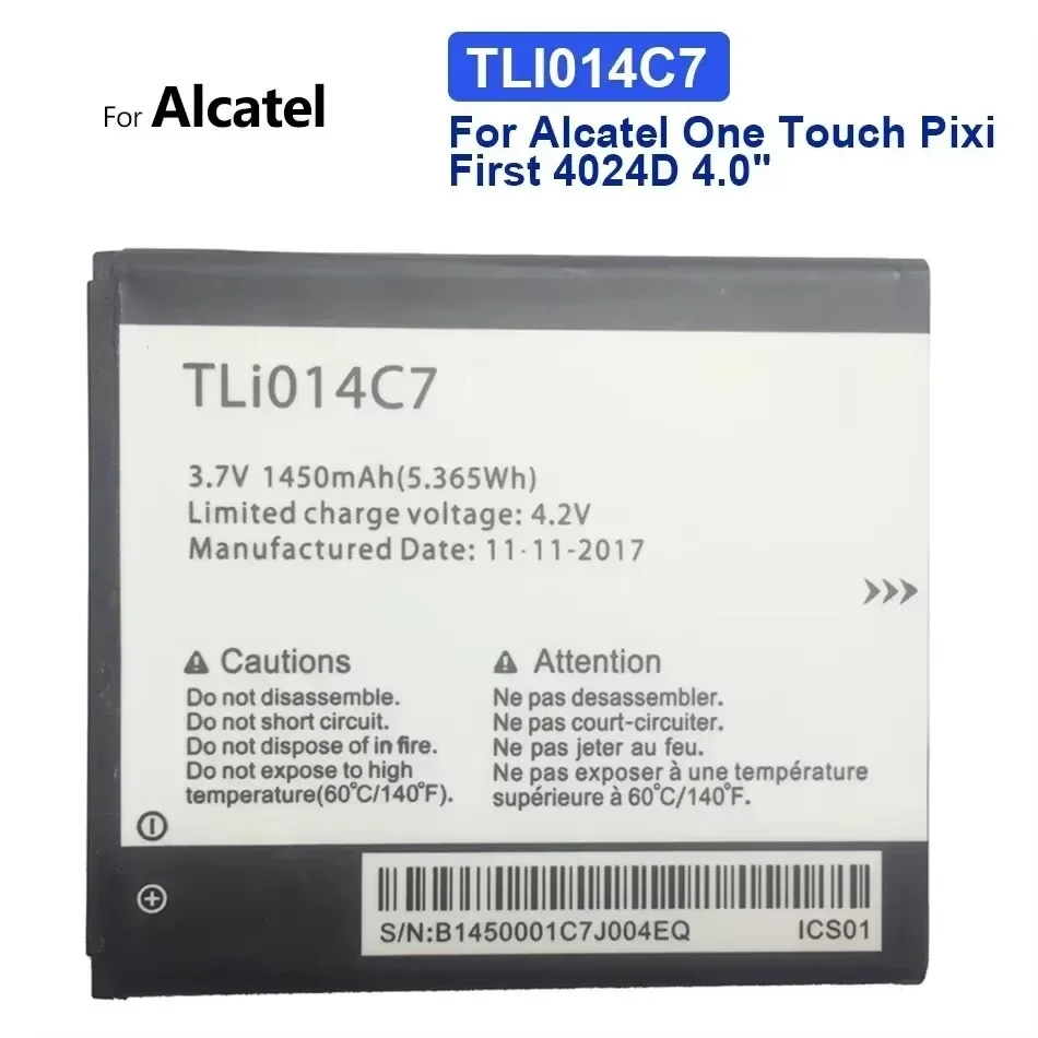 TLI014C7 Аккумулятор для сотового телефона Alcatel Onetouch Pixi First 4024D 4 0 дюйма 1450 мАч
